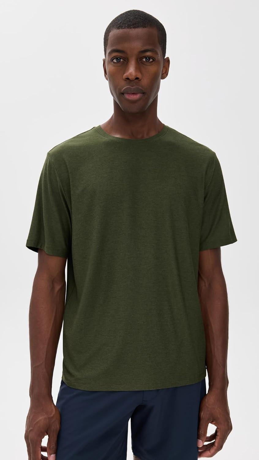 imageBeyond Yoga Mens Always Beyond Crew Tee 20Army Green Heather