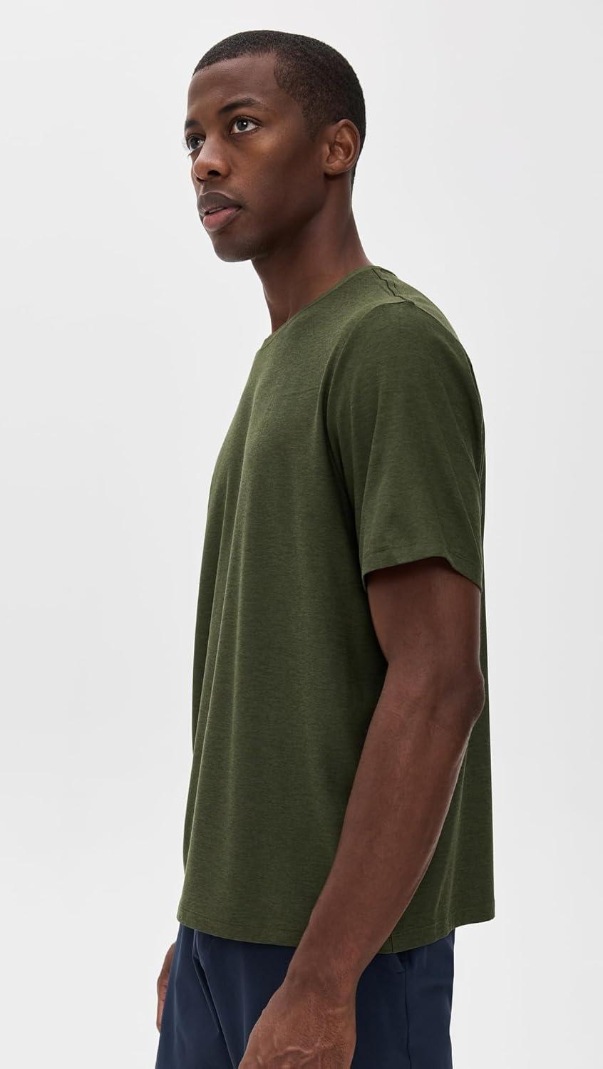 imageBeyond Yoga Mens Always Beyond Crew Tee 20Army Green Heather