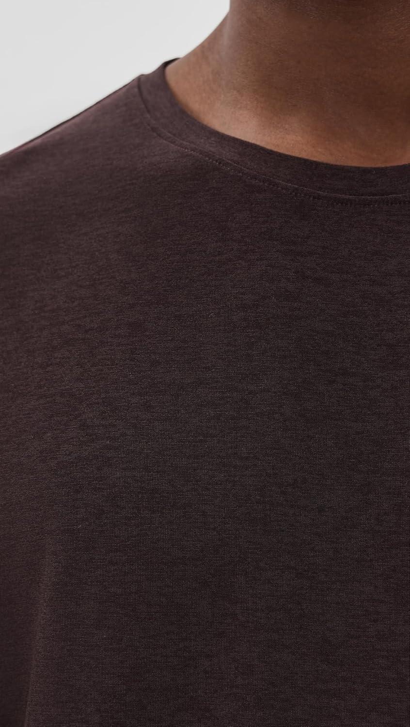 imageBeyond Yoga Mens Always Beyond Crew Tee 20Dark Chocolate Heather