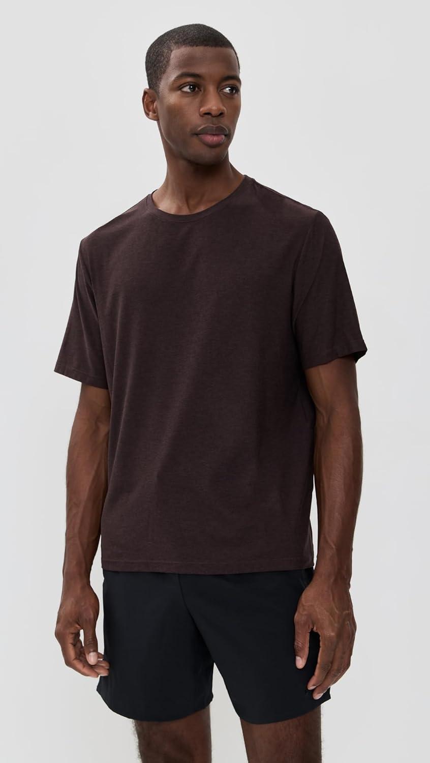 imageBeyond Yoga Mens Always Beyond Crew Tee 20Dark Chocolate Heather