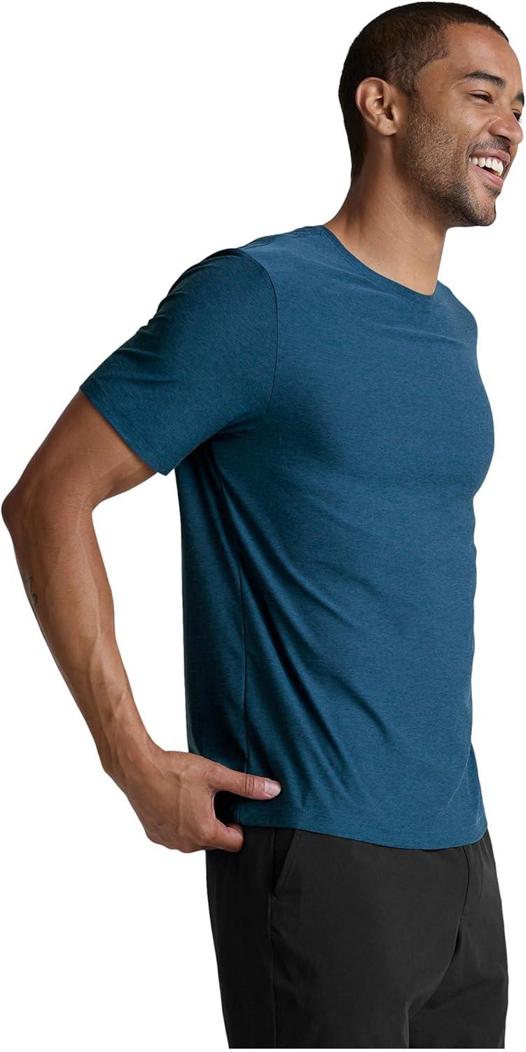 imageBeyond Yoga Mens Always Beyond Crew Tee 20Dark Cobalt Heather