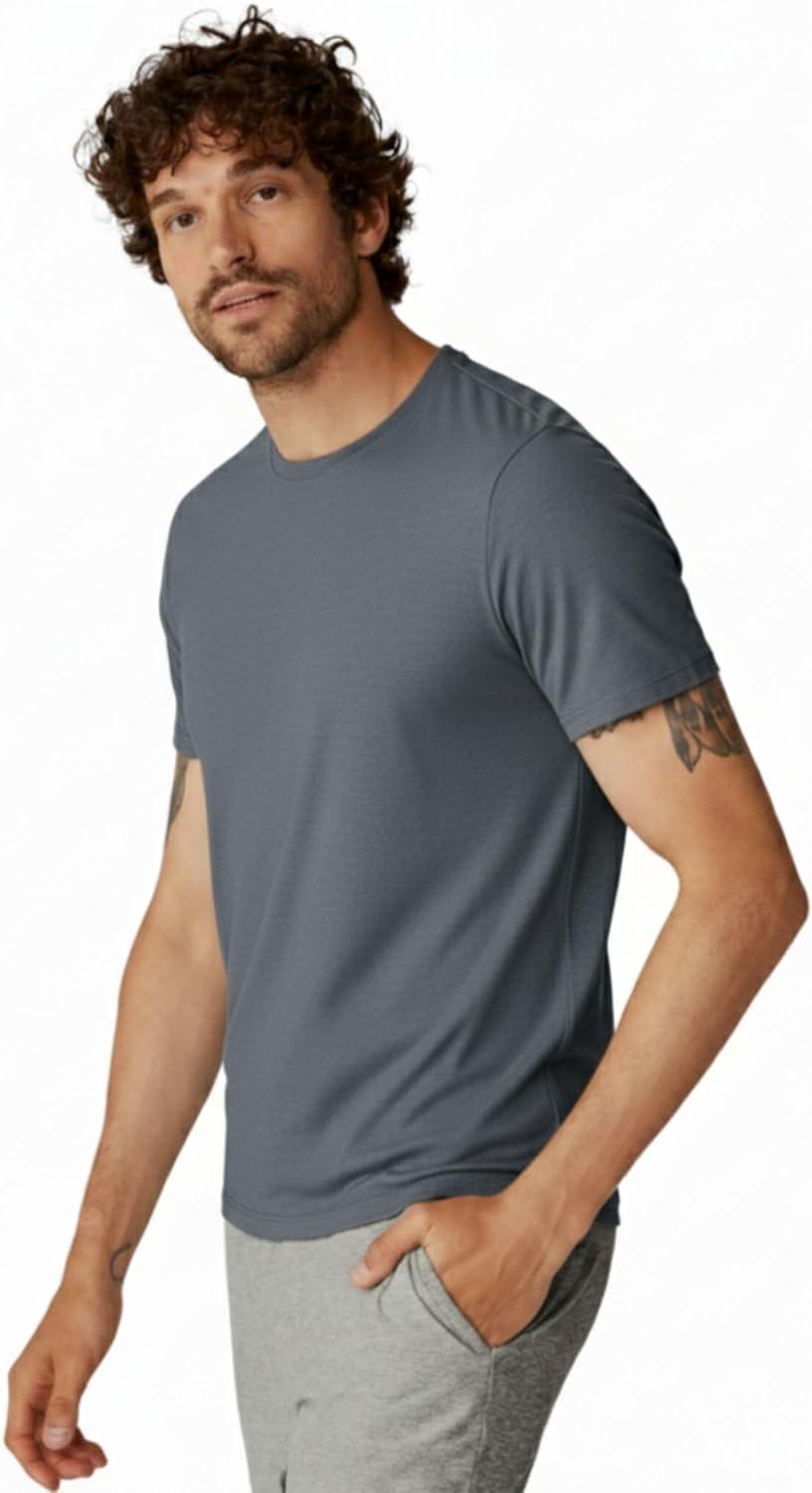 imageBeyond Yoga Mens Always Beyond Crew Tee 20Storm Heather