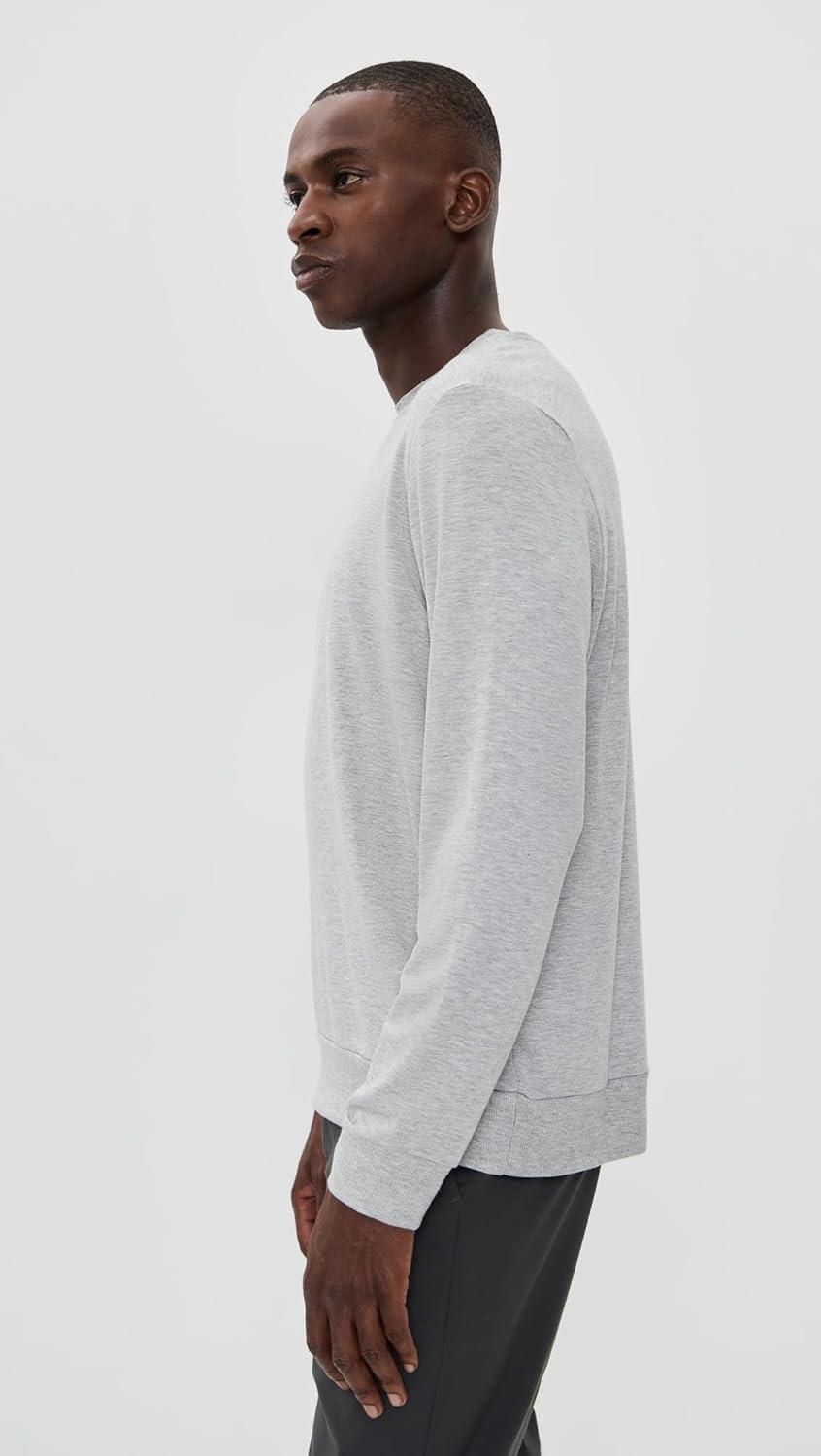imageBeyond Yoga Mens Always Beyond Pullover CrewLight Heather Gray