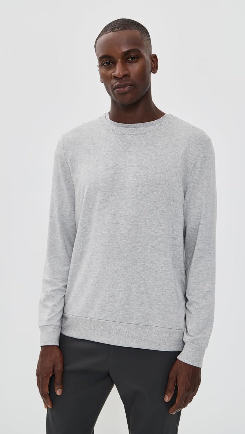 imageBeyond Yoga Mens Always Beyond Pullover CrewLight Heather Gray