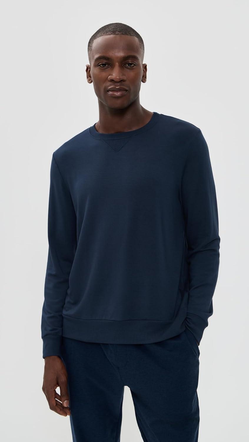 imageBeyond Yoga Mens Always Beyond Pullover CrewNocturnal Navy