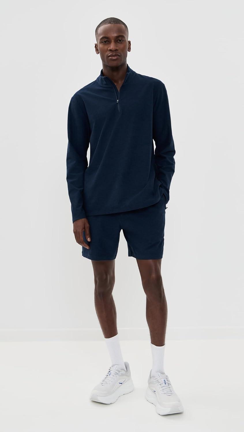 imageBeyond Yoga Mens SPACEDYE TERRAIN MENS QUARTER ZIP PULLOVERNocturnal Navy