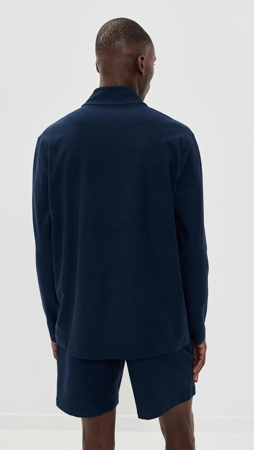 imageBeyond Yoga Mens SPACEDYE TERRAIN MENS QUARTER ZIP PULLOVERNocturnal Navy