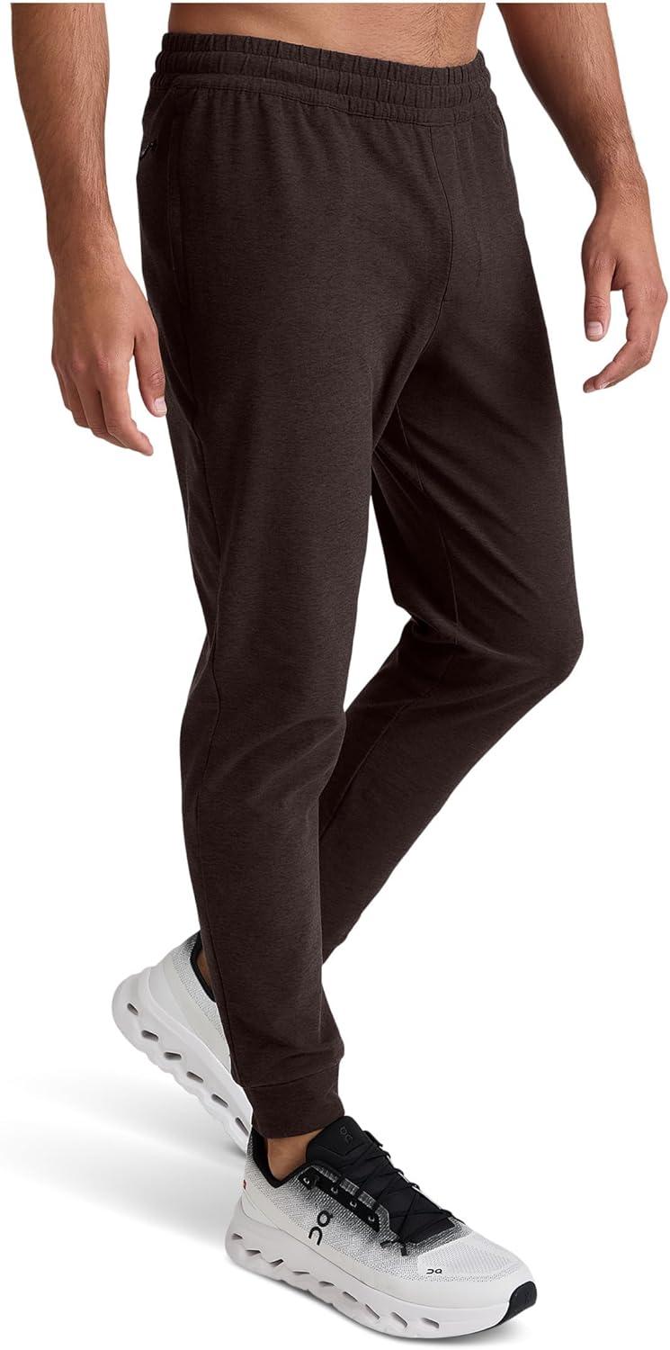 imageBeyond Yoga Mens Spacedye Freefit Zipper Pocket JoggersDark Chocolate Heather