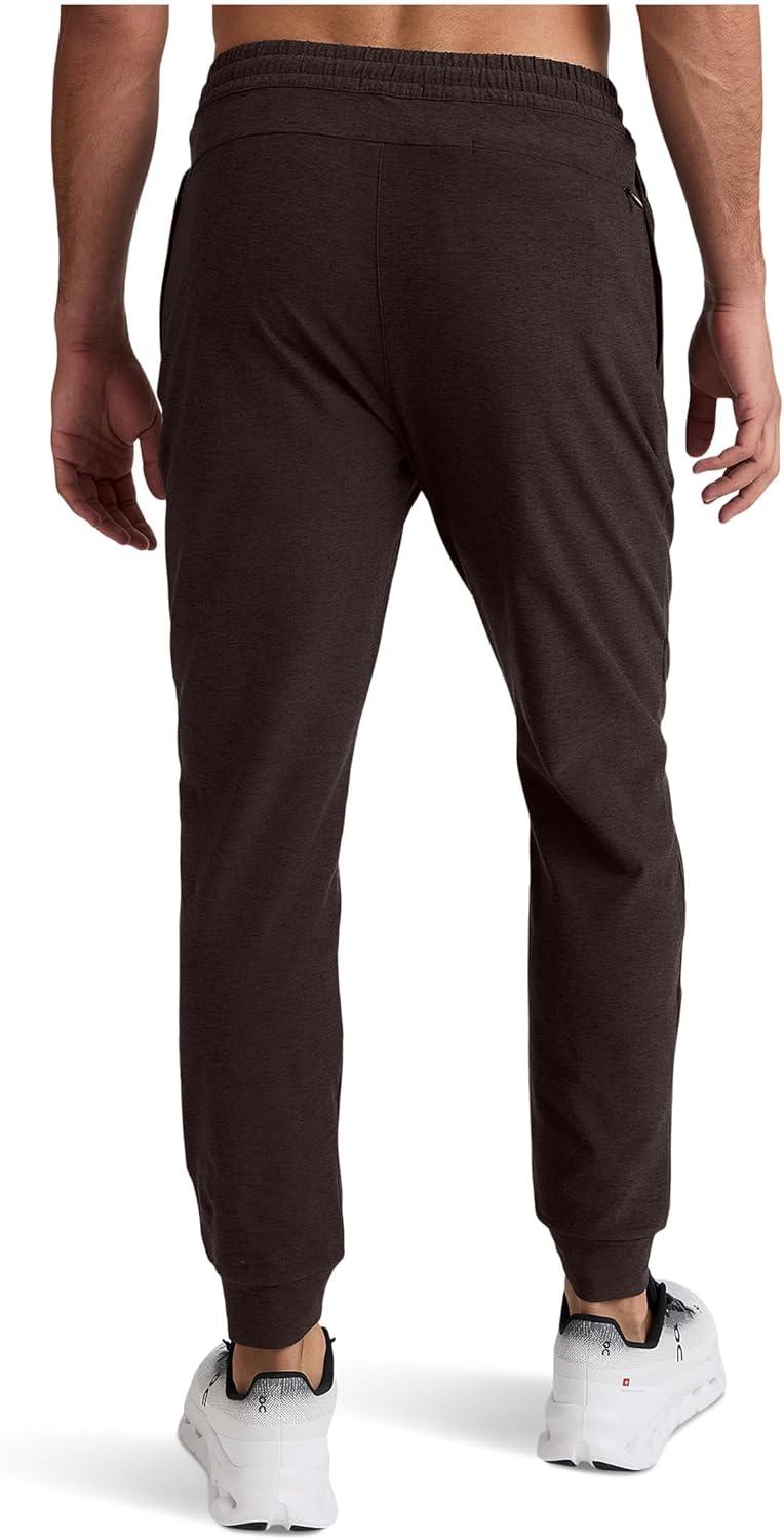 imageBeyond Yoga Mens Spacedye Freefit Zipper Pocket JoggersDark Chocolate Heather