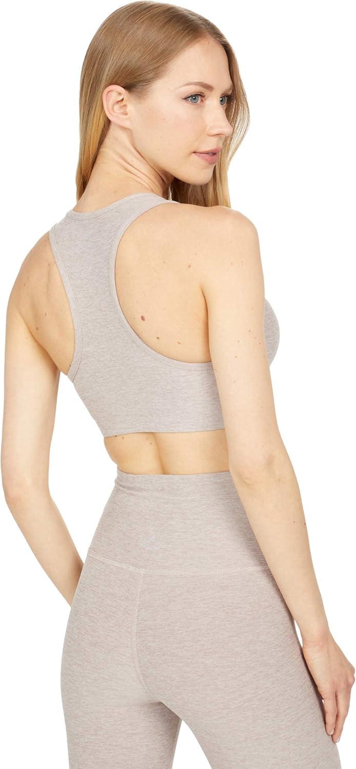 imageBeyond Yoga Spacedye Lift Your Spirits Sports Bra Ideal for MediumImpact Workout Moisture Wicking Technology Bra Chai LG One Size