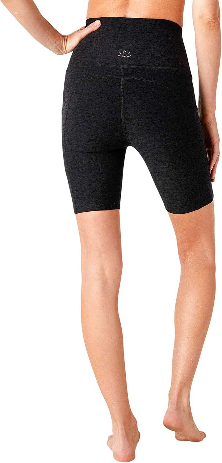 imageBeyond Yoga Spacedye Team Pockets High Waisted Biker ShortsDarkest Night