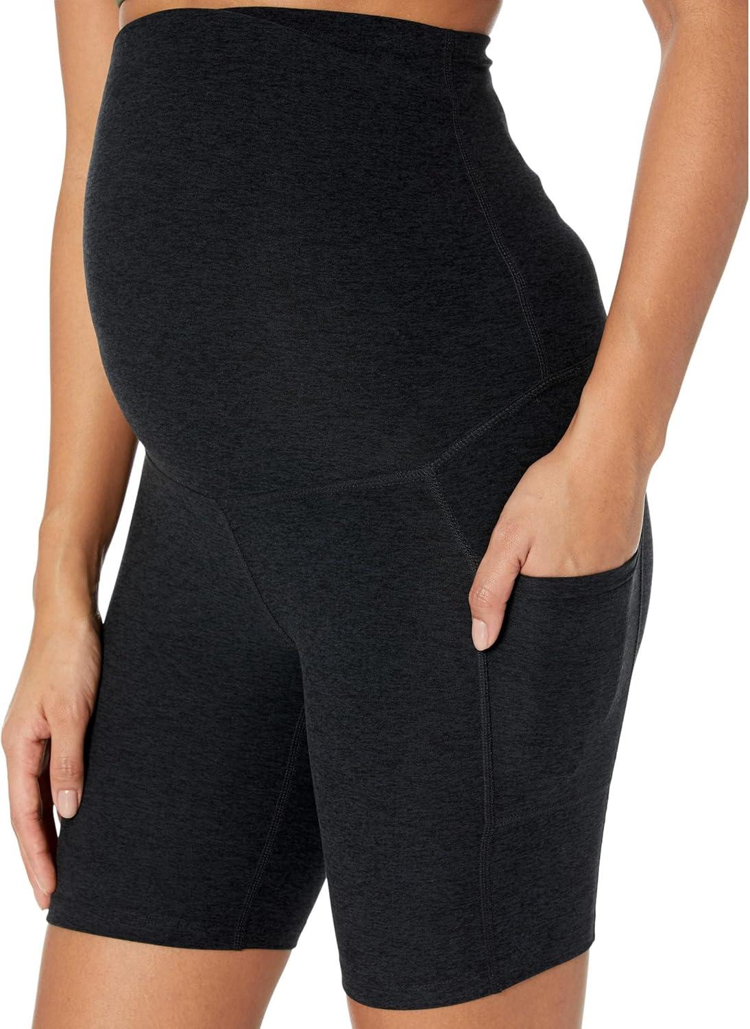 imageBeyond Yoga Spacedye Team Pockets Maternity Bike ShortsDarkest Night