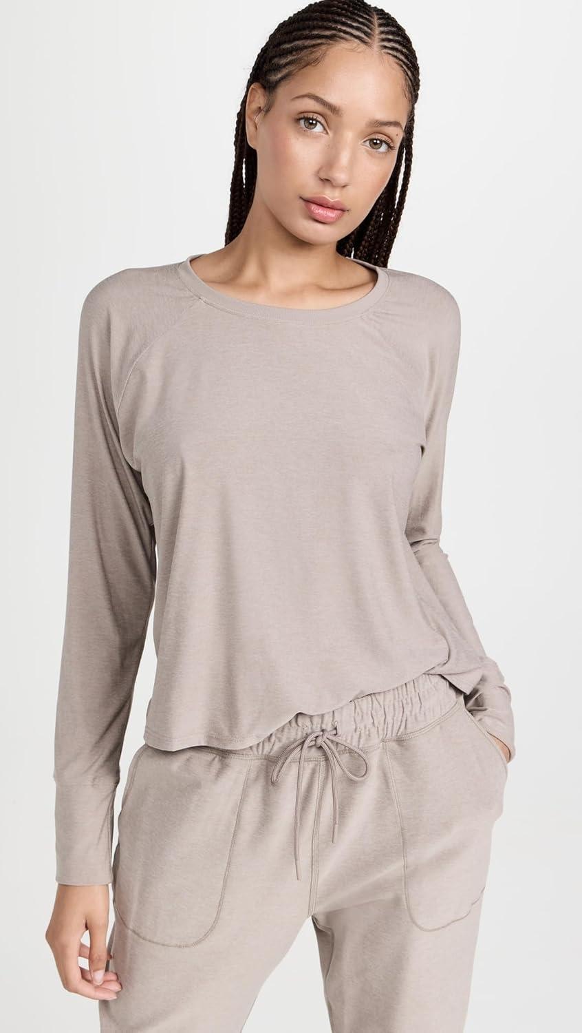 imageBeyond Yoga Womens Featherweight Daydreamer PulloverBirch Heather