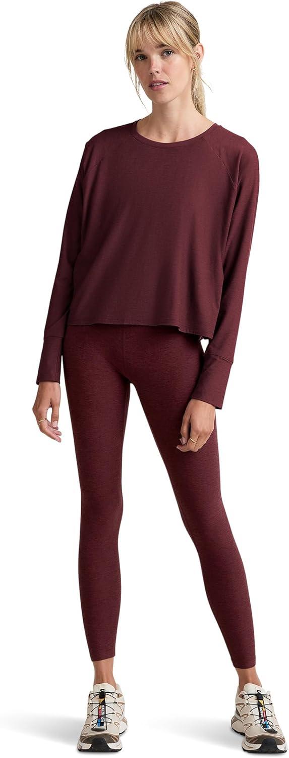 imageBeyond Yoga Womens Featherweight Daydreamer PulloverMidnight Burgundy Heather