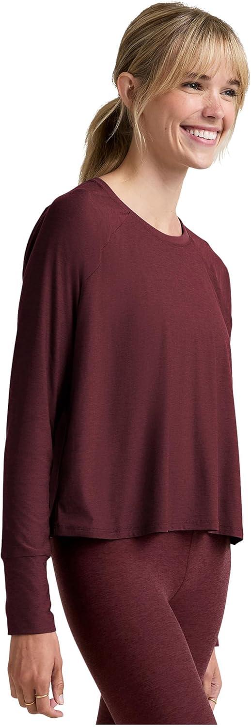 imageBeyond Yoga Womens Featherweight Daydreamer PulloverMidnight Burgundy Heather