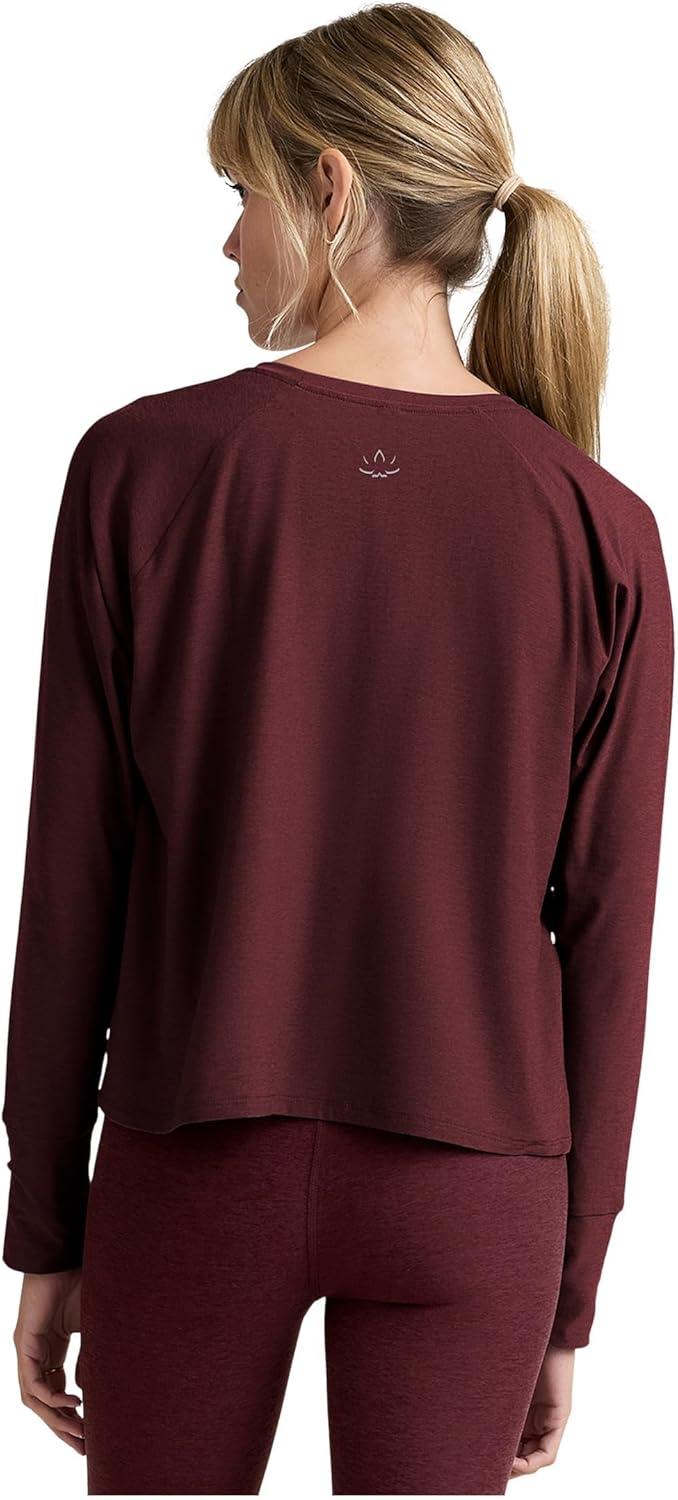 imageBeyond Yoga Womens Featherweight Daydreamer PulloverMidnight Burgundy Heather