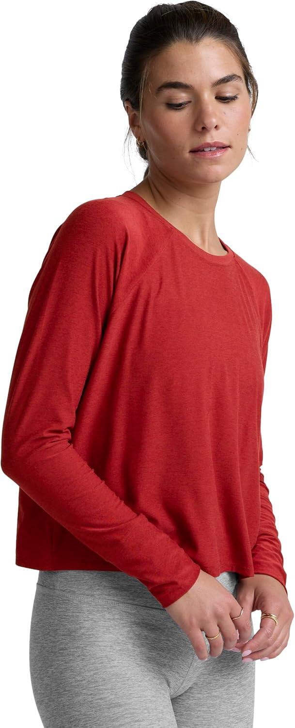 imageBeyond Yoga Womens Featherweight Daydreamer PulloverRuby Rush Heather