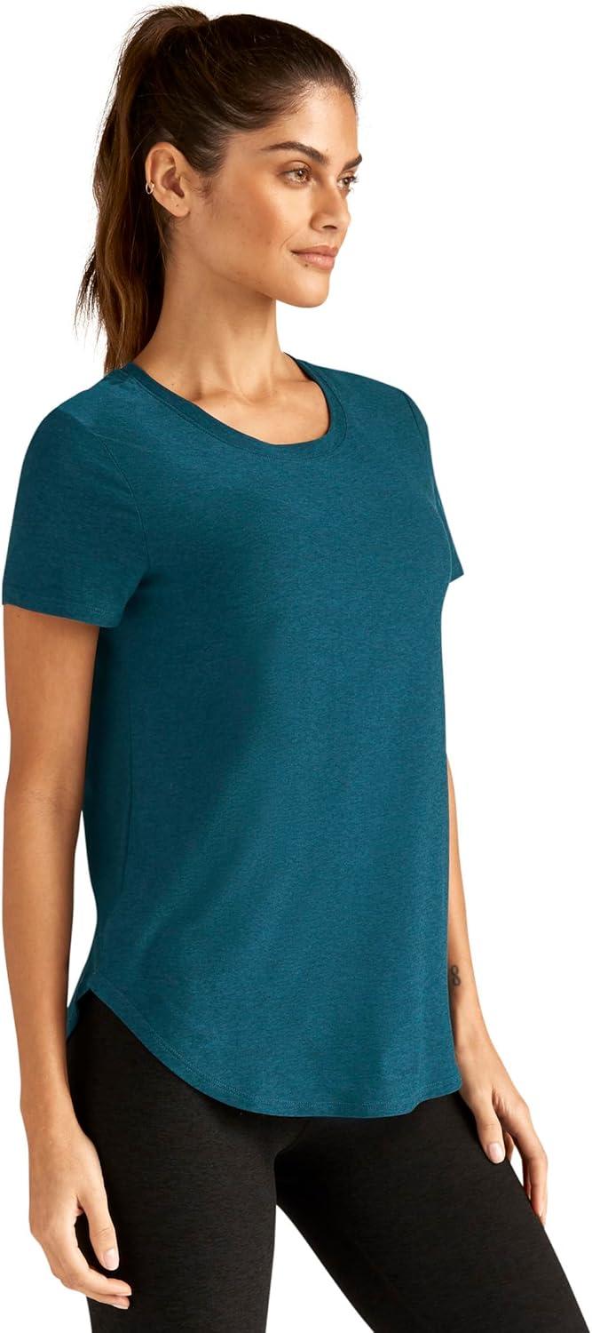 imageBeyond Yoga Womens Featherweight On The Down Low TeeBlue Gem Heather