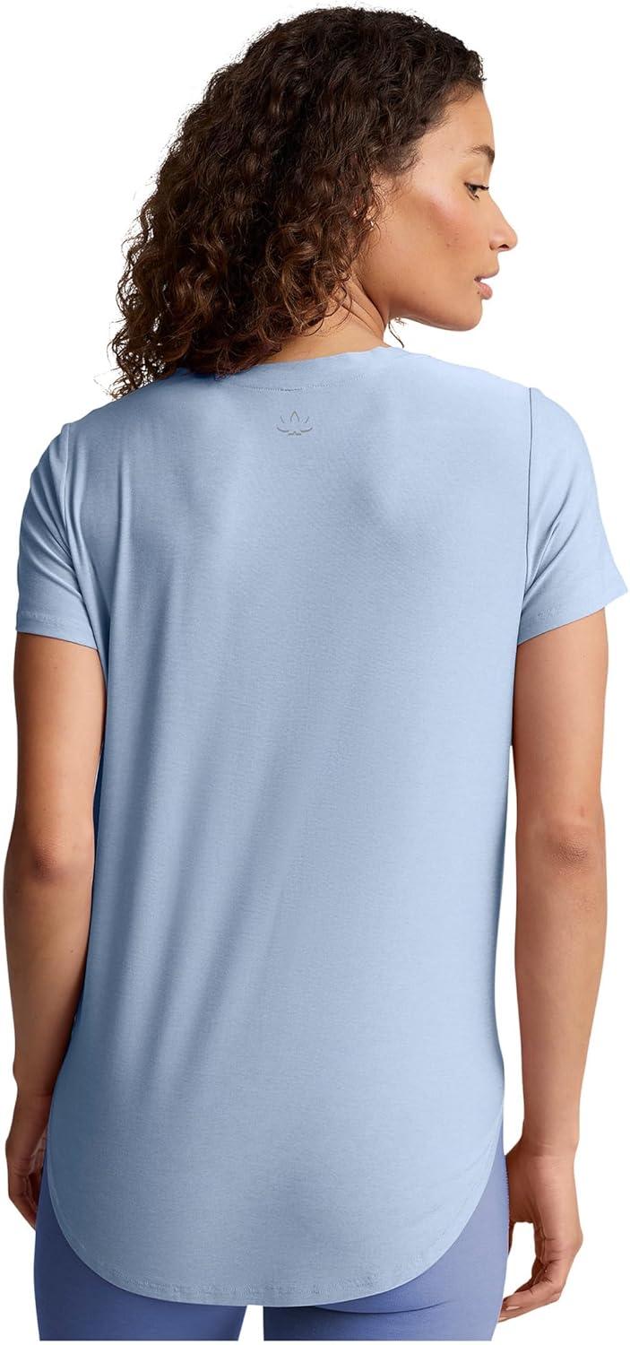 imageBeyond Yoga Womens Featherweight On The Down Low TeeBlue Zen Heather