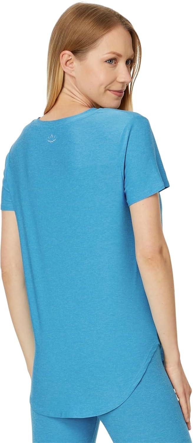 imageBeyond Yoga Womens Featherweight On The Down Low TeeCali Blue Heather