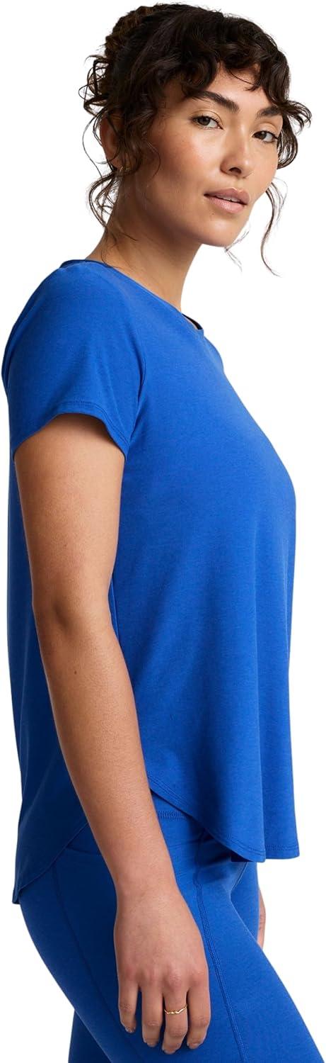 imageBeyond Yoga Womens Featherweight On The Down Low TeeCourt Blue Heather