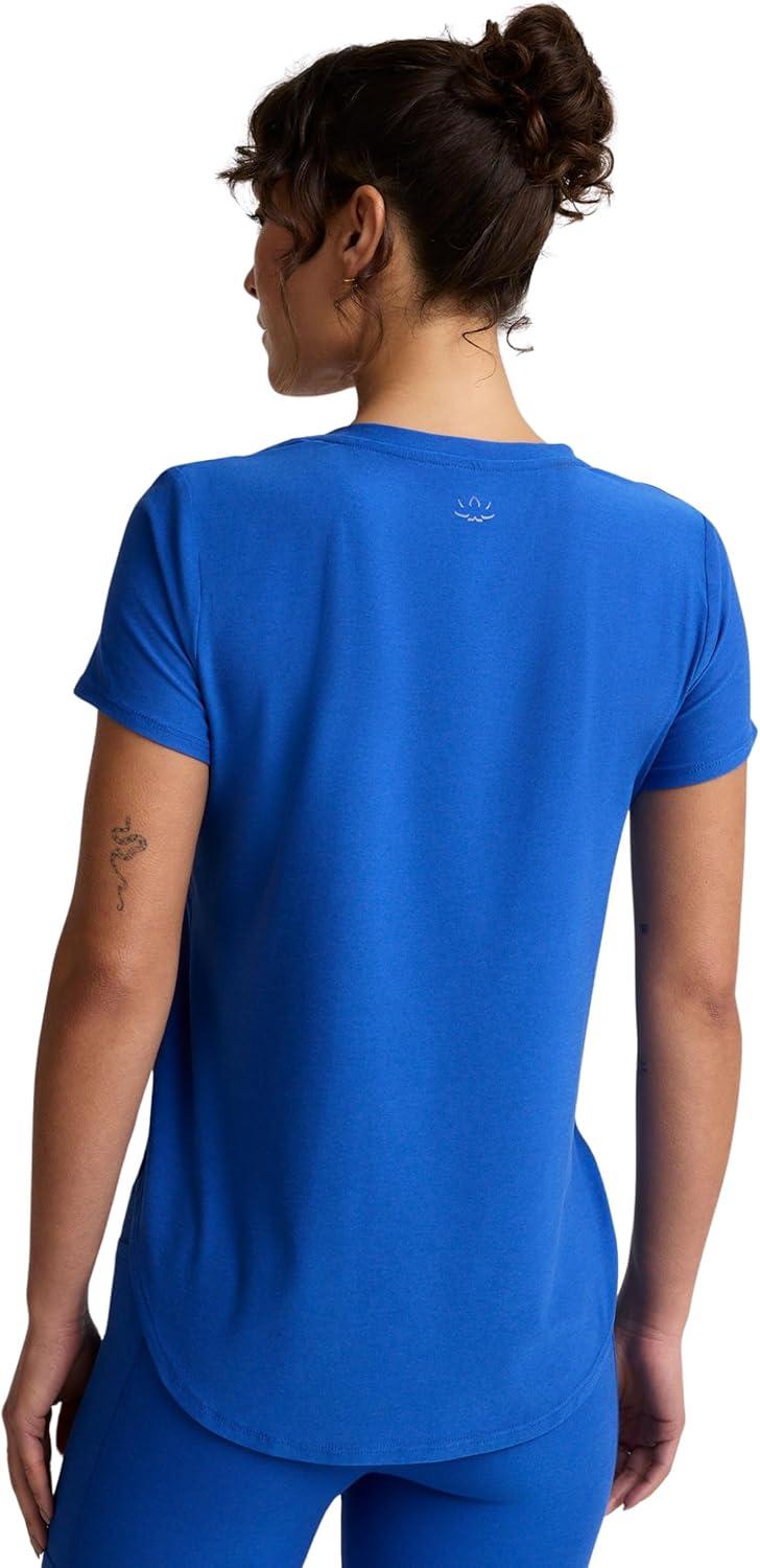 imageBeyond Yoga Womens Featherweight On The Down Low TeeCourt Blue Heather