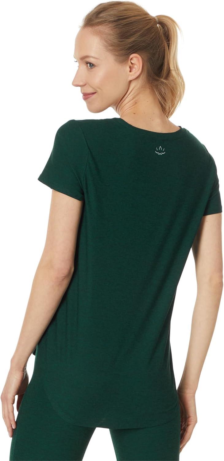 imageBeyond Yoga Womens Featherweight On The Down Low TeeDark Spruce Green Heather