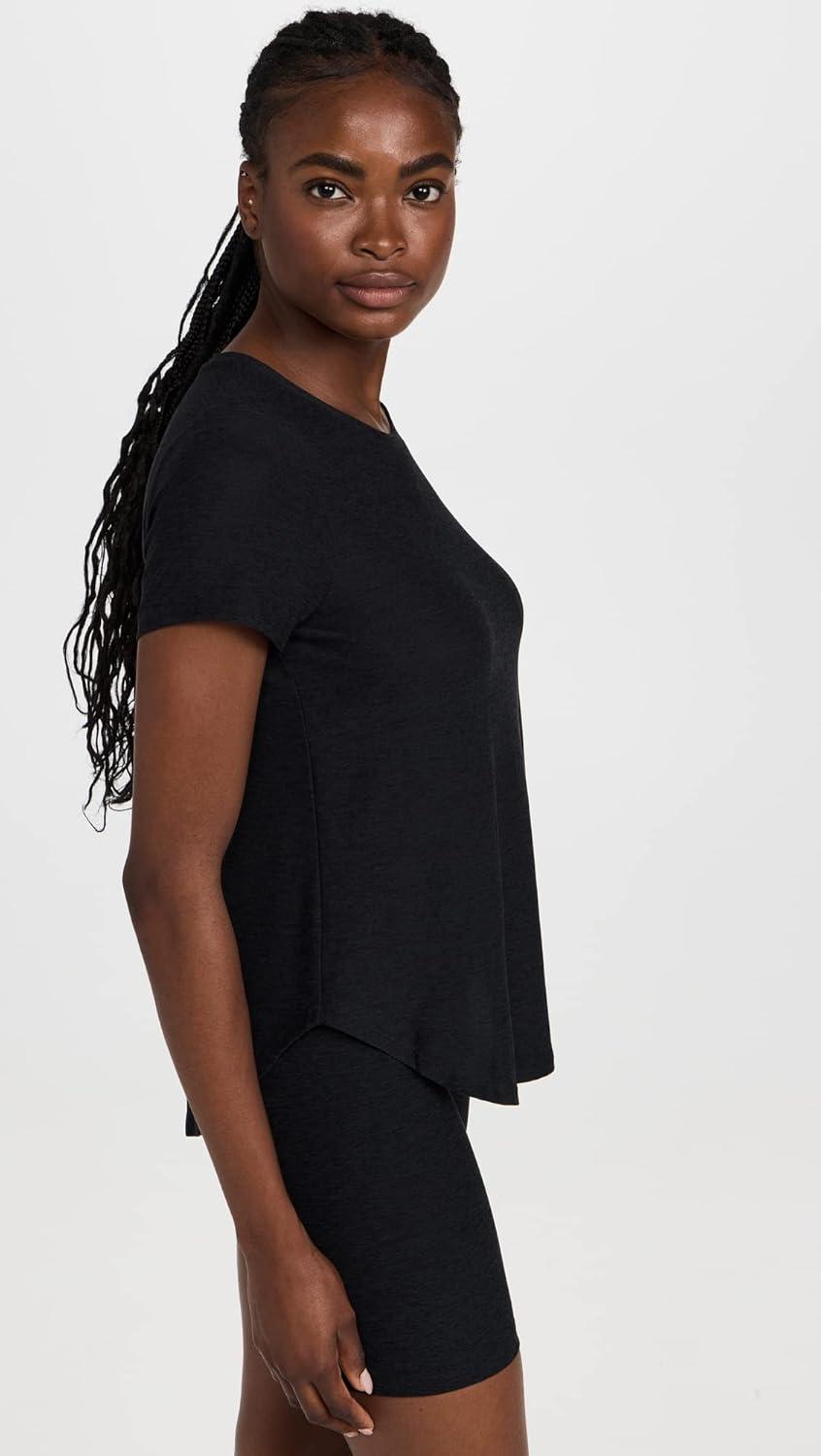 imageBeyond Yoga Womens Featherweight On The Down Low TeeDarkest Night
