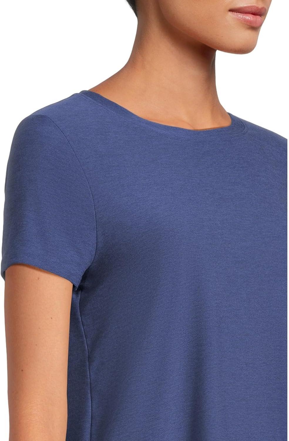 imageBeyond Yoga Womens Featherweight On The Down Low TeeEternal Blue Heather