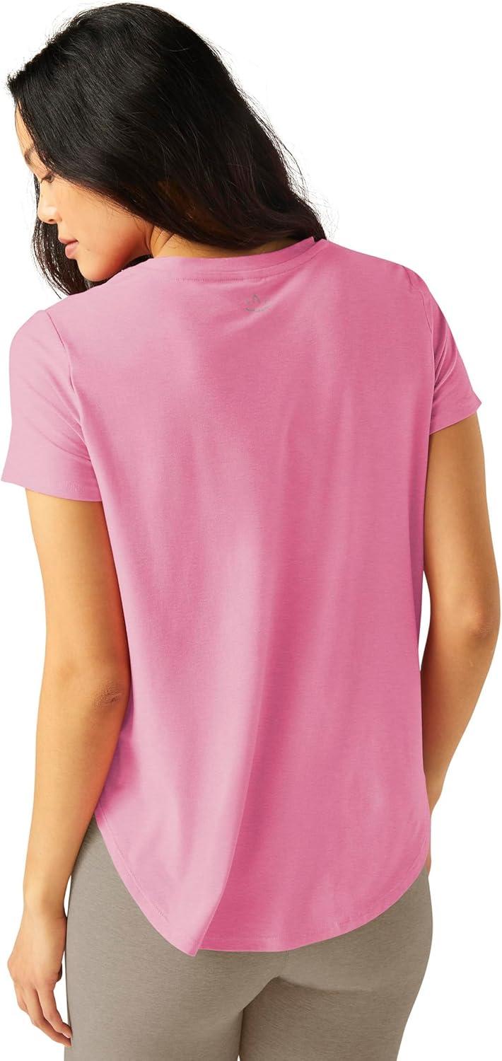 imageBeyond Yoga Womens Featherweight On The Down Low TeePink Bloom Heather