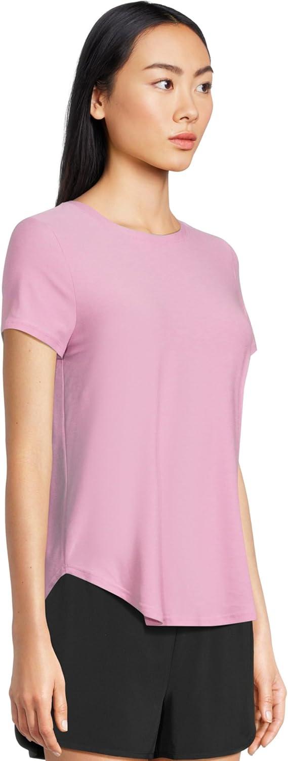 imageBeyond Yoga Womens Featherweight On The Down Low TeePink Haze Heather