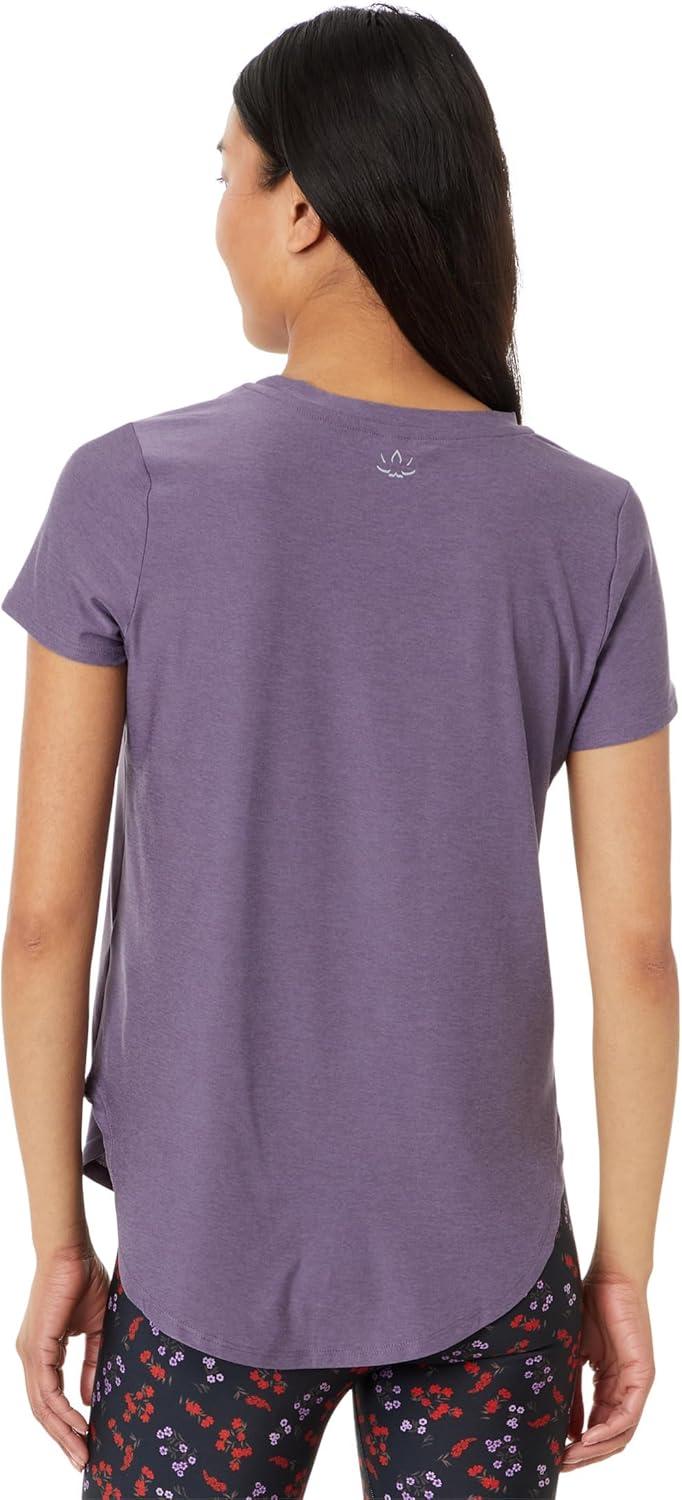 imageBeyond Yoga Womens Featherweight On The Down Low TeePurple Haze Heather