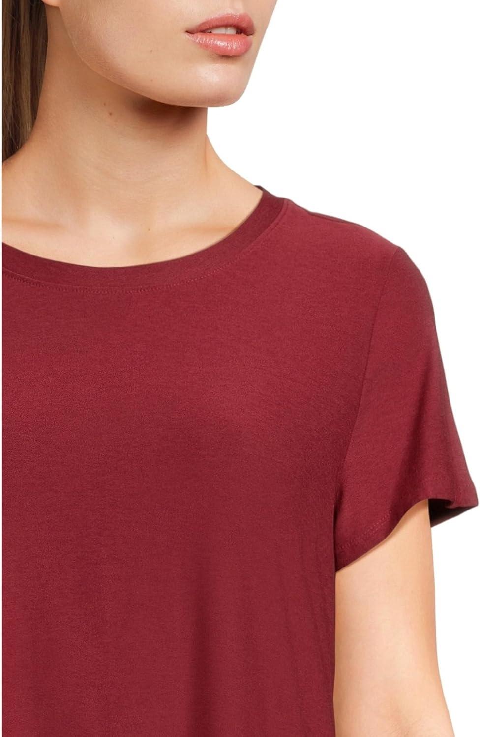 imageBeyond Yoga Womens Featherweight On The Down Low TeeRuby Rush Heather