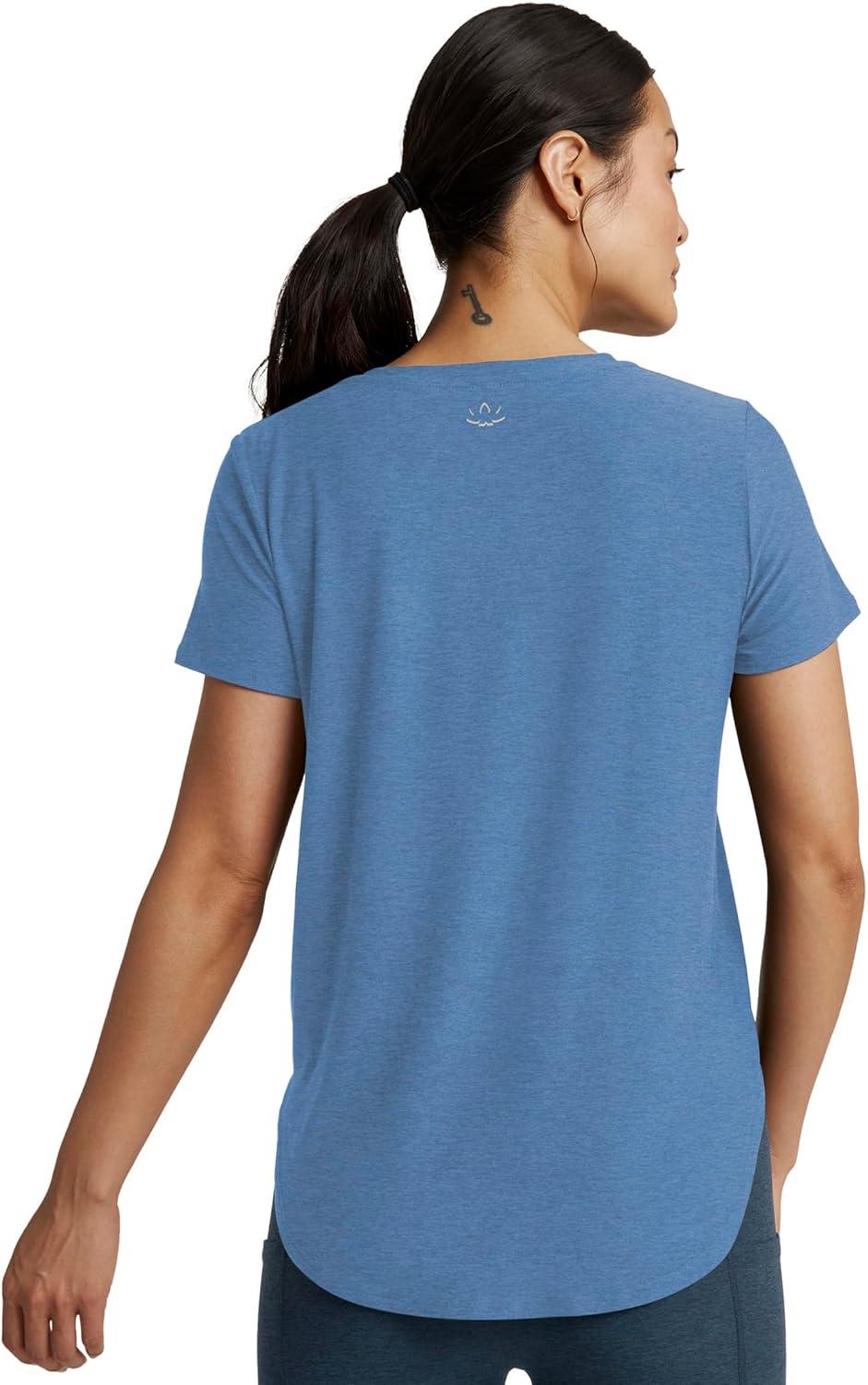 imageBeyond Yoga Womens Featherweight On The Down Low TeeSky Blue Heather