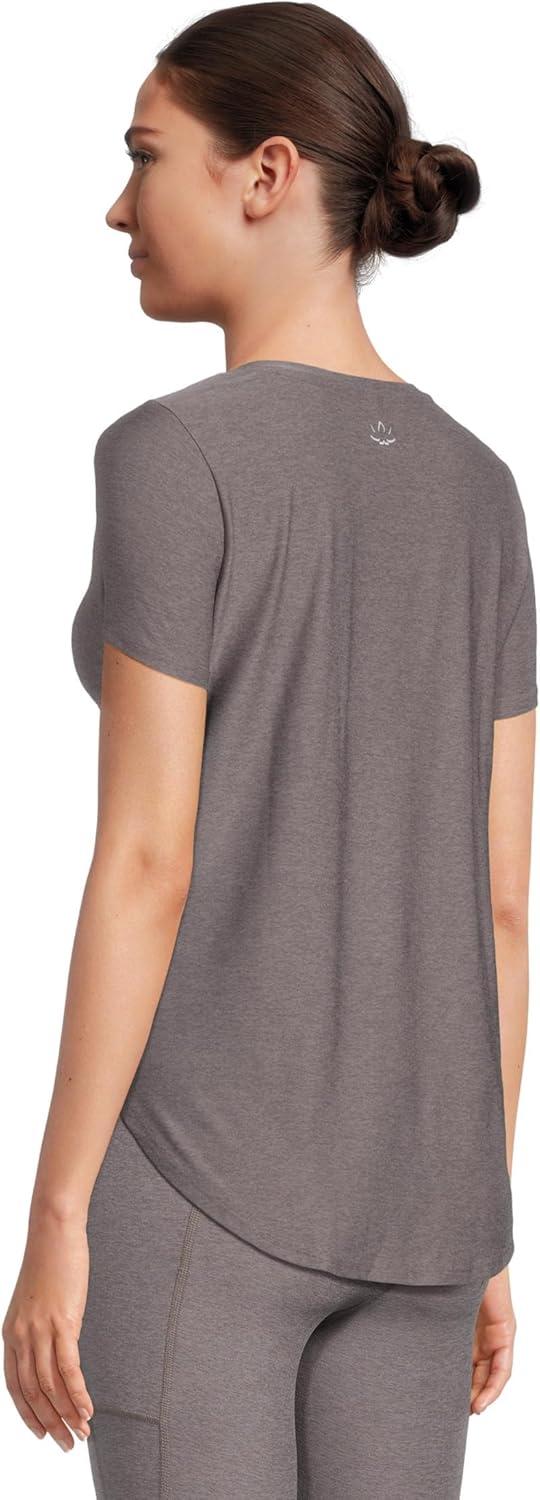imageBeyond Yoga Womens Featherweight On The Down Low TeeSoft Umber Heather