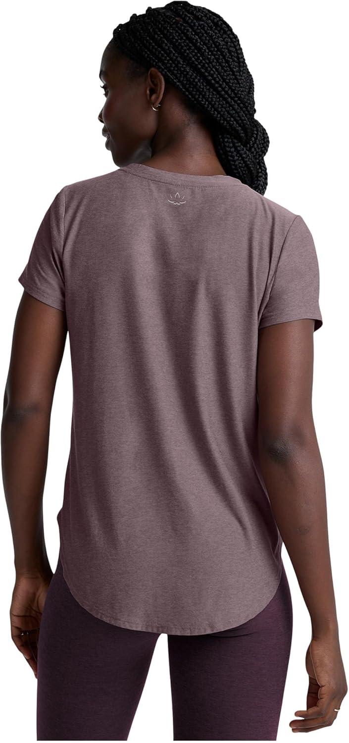 imageBeyond Yoga Womens Featherweight On The Down Low TeeSoft Violet Dusk Heather