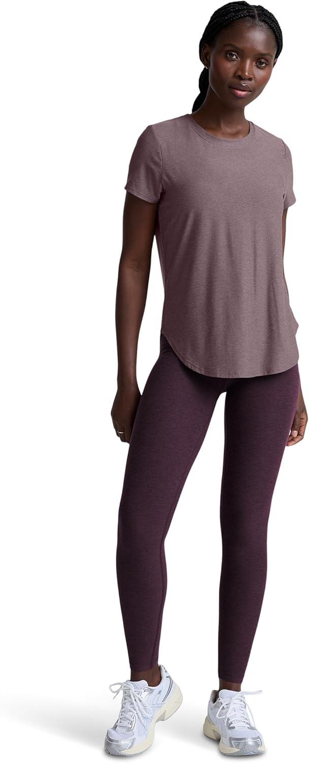 imageBeyond Yoga Womens Featherweight On The Down Low TeeSoft Violet Dusk Heather