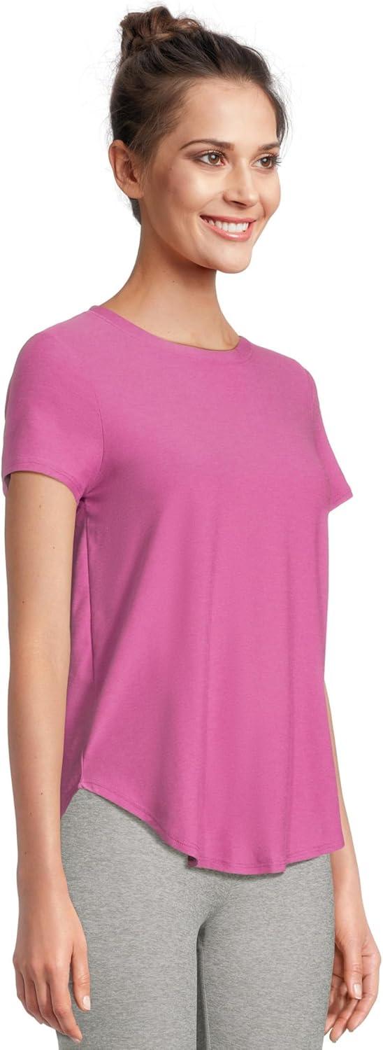 imageBeyond Yoga Womens Featherweight On The Down Low TeeSunset Violet Heather