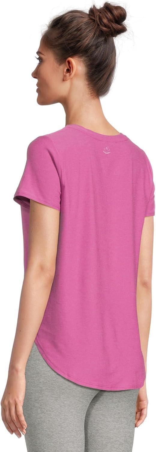 imageBeyond Yoga Womens Featherweight On The Down Low TeeSunset Violet Heather