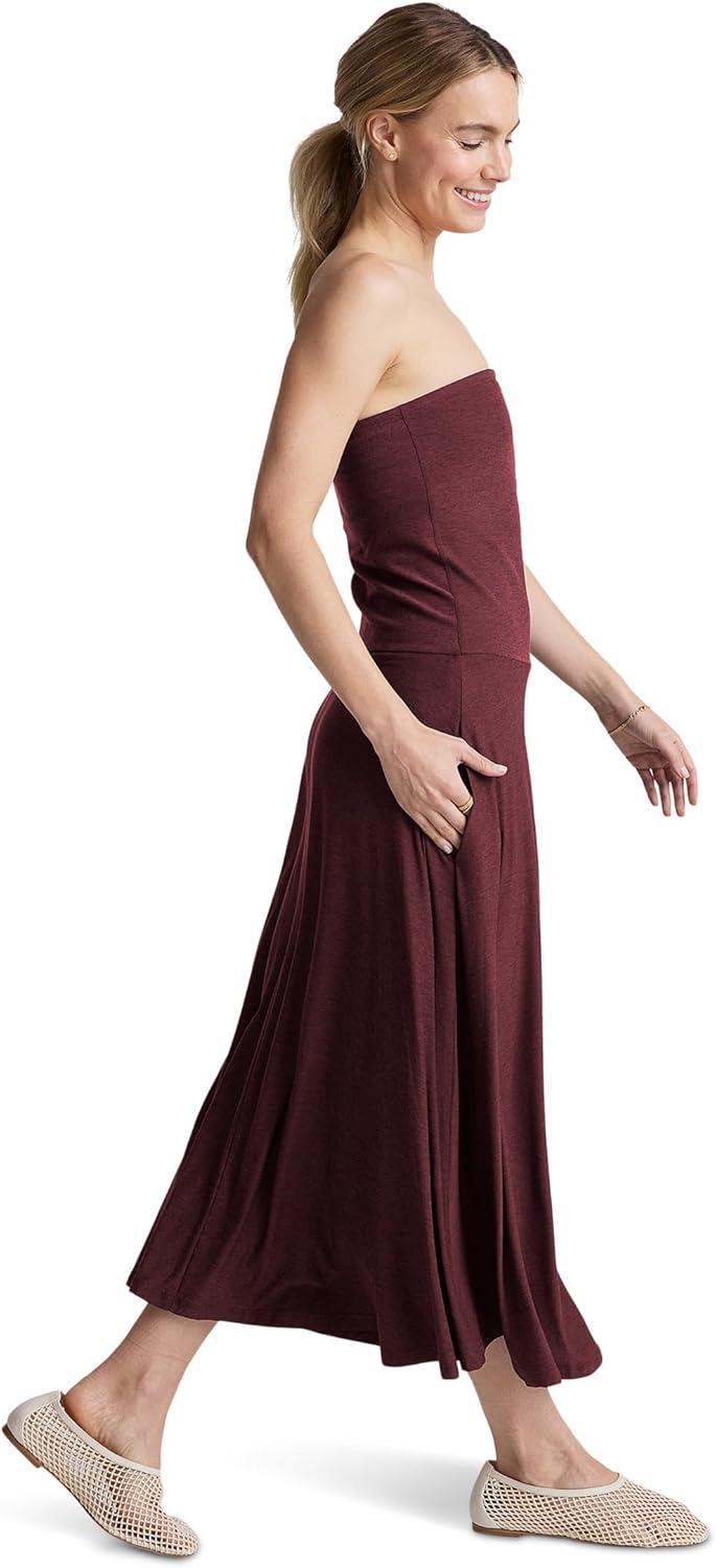 imageBeyond Yoga Womens Featherweight Strapless DressMidnight Burgundy Heather