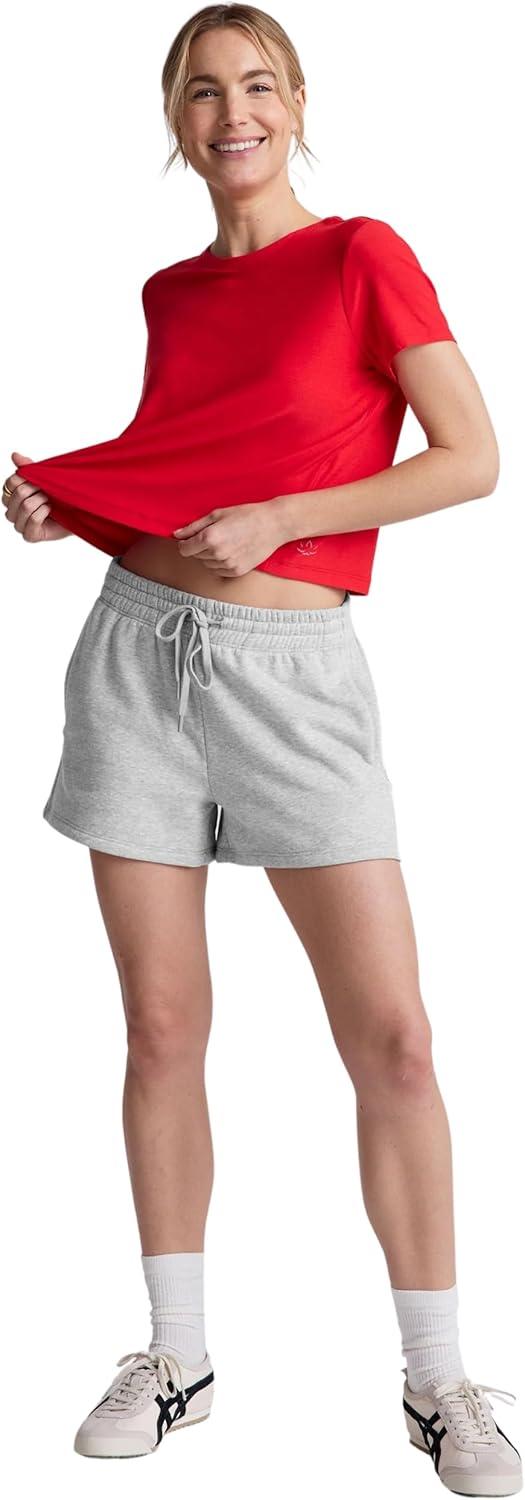 imageBeyond Yoga Womens Featherweight Supreme Cropped TeeCandy Apple Red Heather