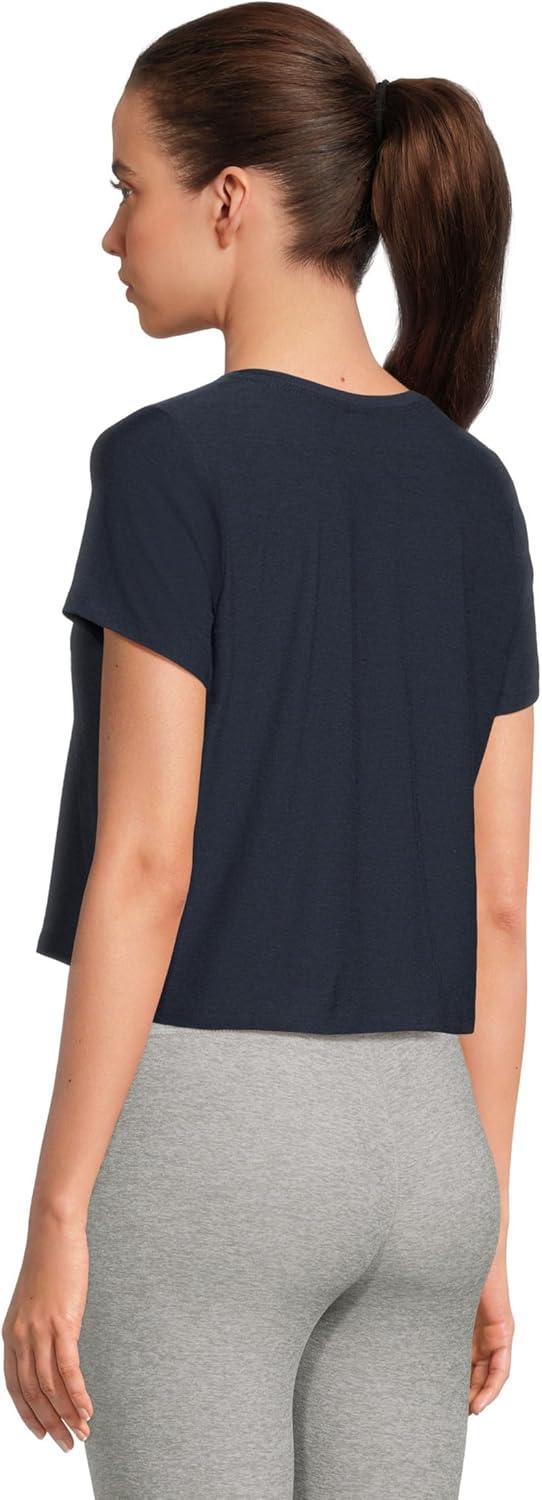 imageBeyond Yoga Womens Featherweight Supreme Cropped TeeNocturnal Navy