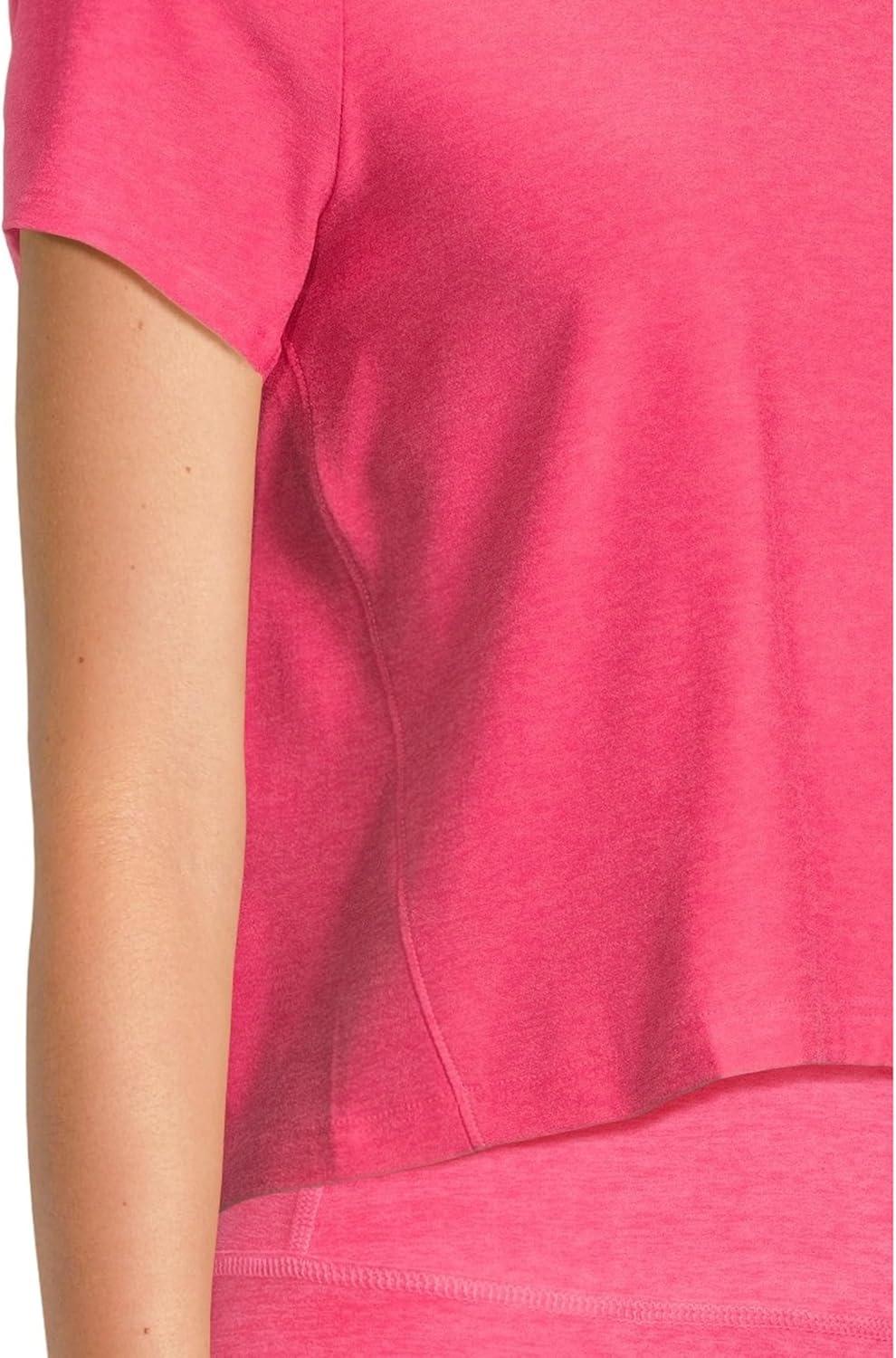 imageBeyond Yoga Womens Featherweight Supreme Cropped TeeVivid Pink Heather