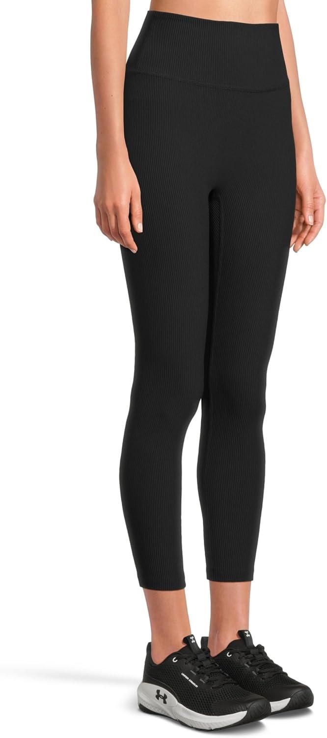 imageBeyond Yoga Womens Impulse Ribbed High Waisted Midi LeggingBlack Onyx