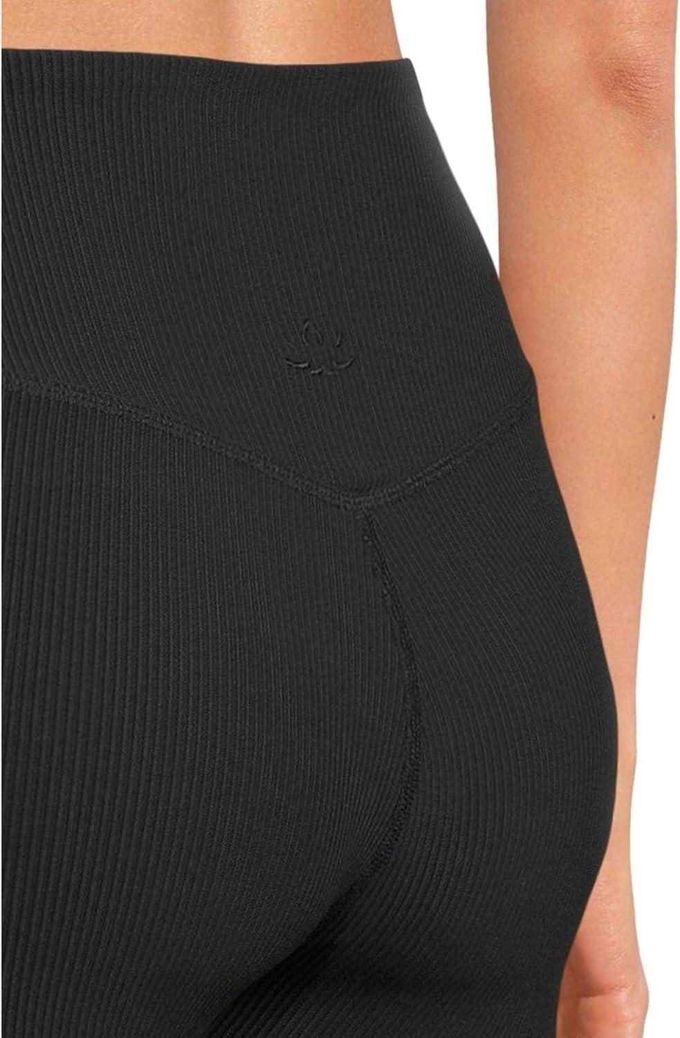 imageBeyond Yoga Womens Impulse Ribbed High Waisted Midi LeggingBlack Onyx