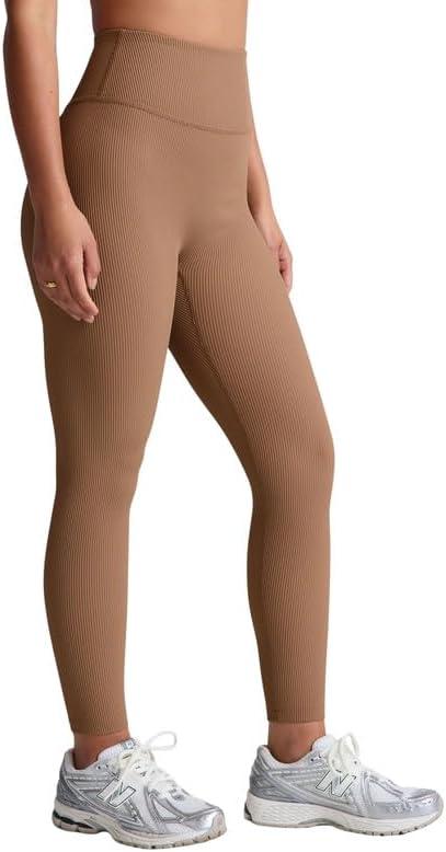 imageBeyond Yoga Womens Impulse Ribbed High Waisted Midi LeggingDesert Sand