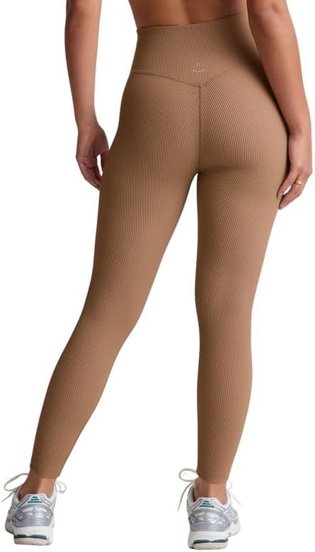 imageBeyond Yoga Womens Impulse Ribbed High Waisted Midi LeggingDesert Sand
