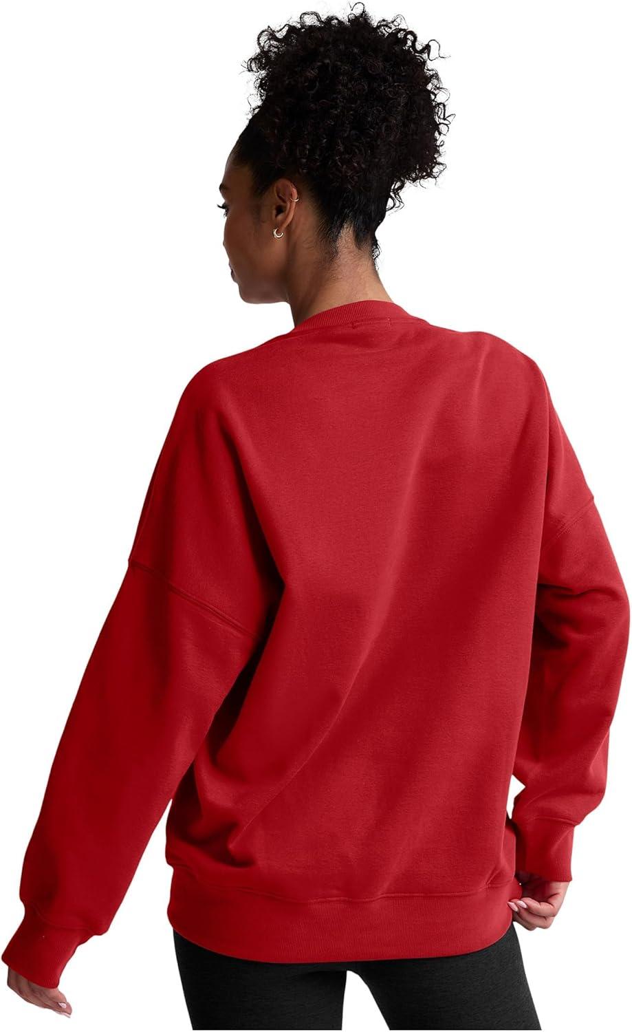 imageBeyond Yoga Womens LuxeFleece Oversized SweatshirtHolly Red