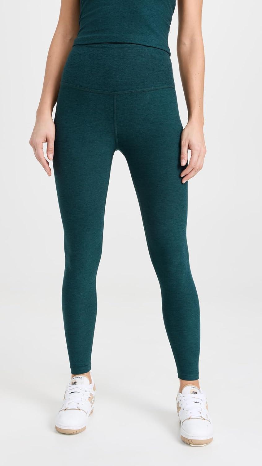 imageBeyond Yoga Womens Spacedye Caught in The Midi High Waisted LeggingMidnight Green Heather