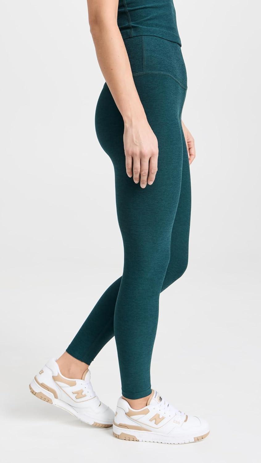 imageBeyond Yoga Womens Spacedye Caught in The Midi High Waisted LeggingMidnight Green Heather